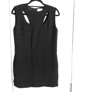 Sleeveless mini dress with cut outs